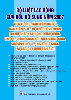 Bộ Luật Lao Động Sửa Đổi, Bổ Sung Năm 2007 – Tiền Lương, Bảo Hiểm Xã Hội, Bảo Hiểm Y Tế, Tổ Chức Công Đoàn, Tranh Chấp Lao Đ