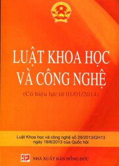 Luật Khoa Học Và Công Nghệ (Có Hiệu Lực Từ 01/01/2014)